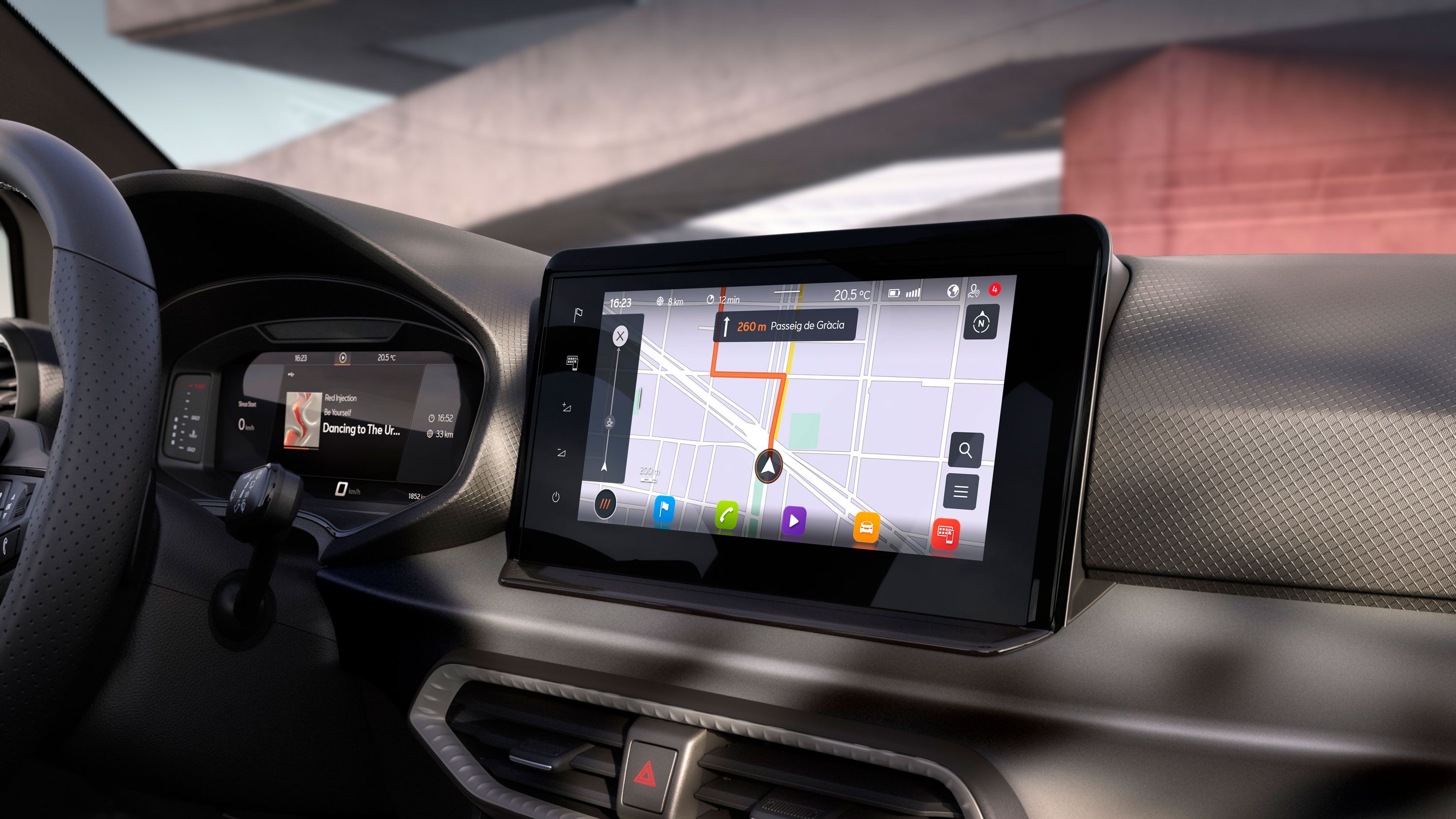 Touchscreen-Ansicht des SEAT Ibiza